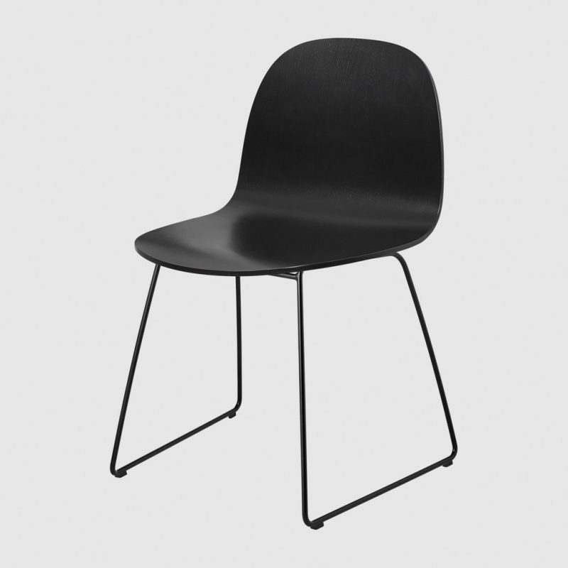 2D DINING CHAIR- Un-upholstered - Sledge base