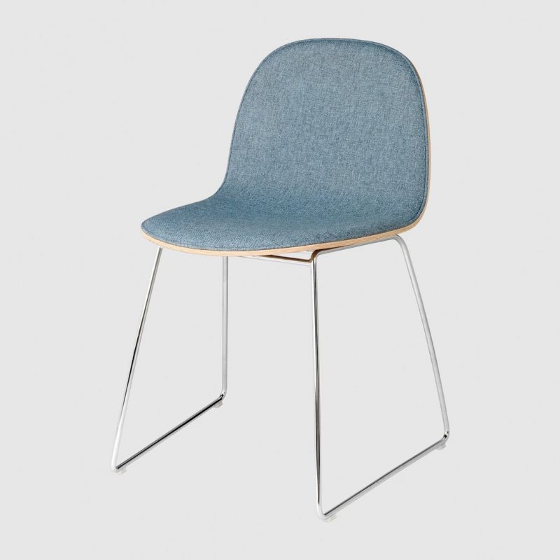 2D DINING CHAIR - Front Upholstered - Sledge base