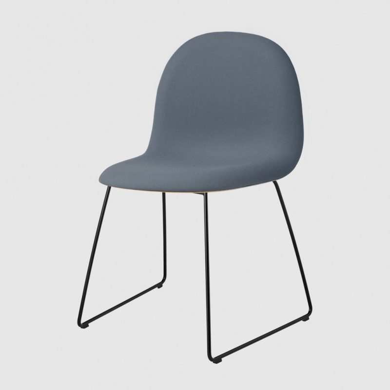 3D DINING CHAIR - Front Upholstered - Sledge base