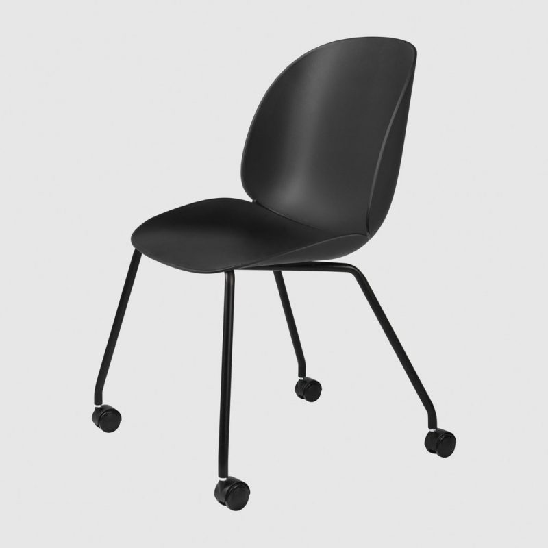 BEETLE MEETING CHAIR - Un-upholstered - 4 Legs W/ Castors