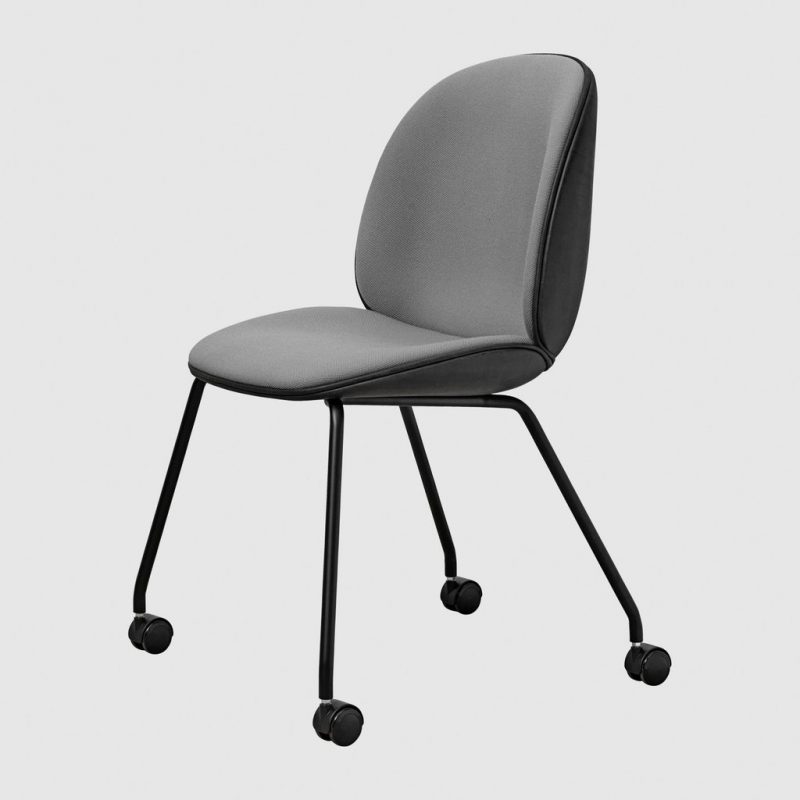 BEETLE MEETING CHAIR - Fully Upholstered - 4 Legs W/ Castors